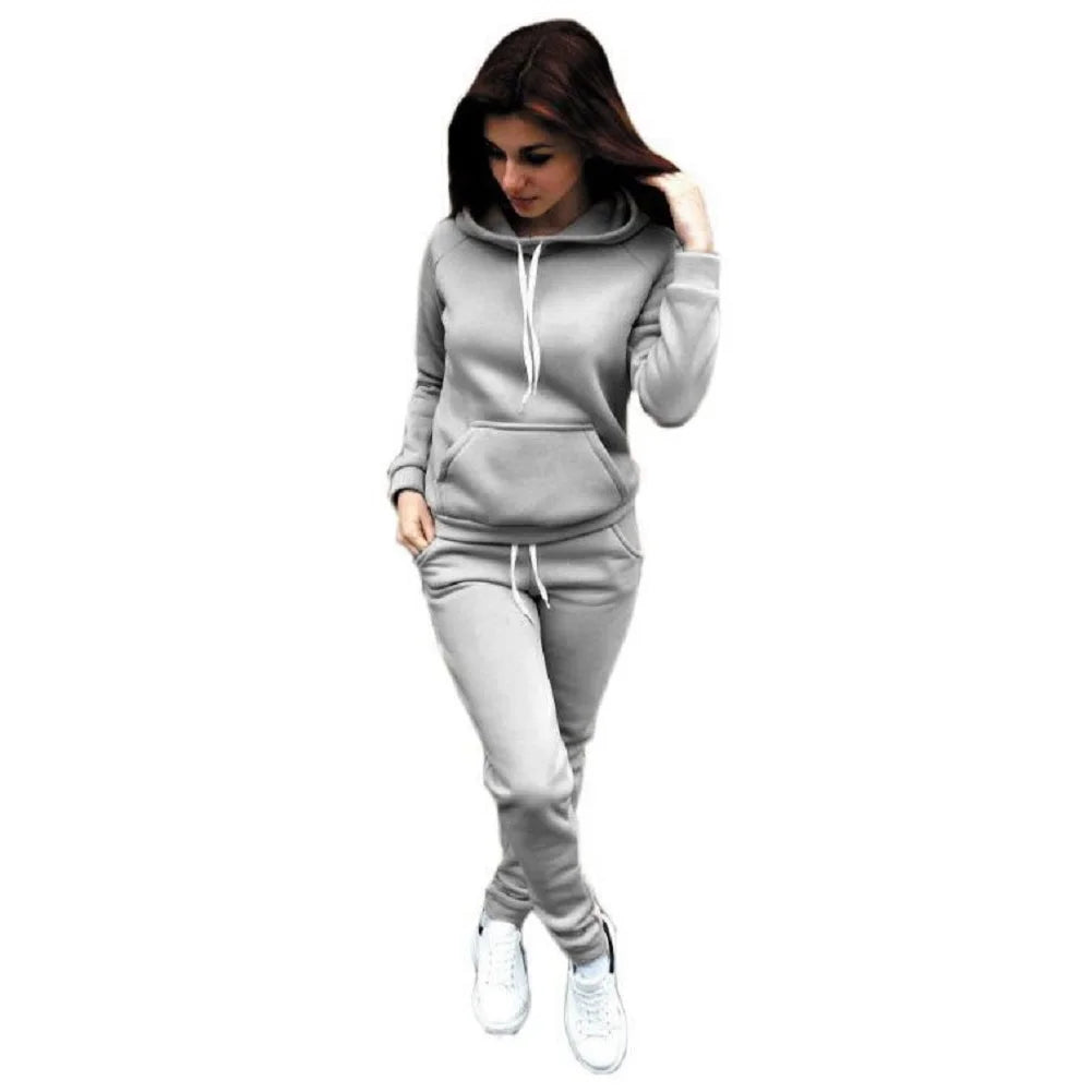 Casual Sweatshirt Ladies Sweat Suit Jogging Set Elegant Women Set Hoodies Sports Tops Pants Run Tracksuit Hot Sale