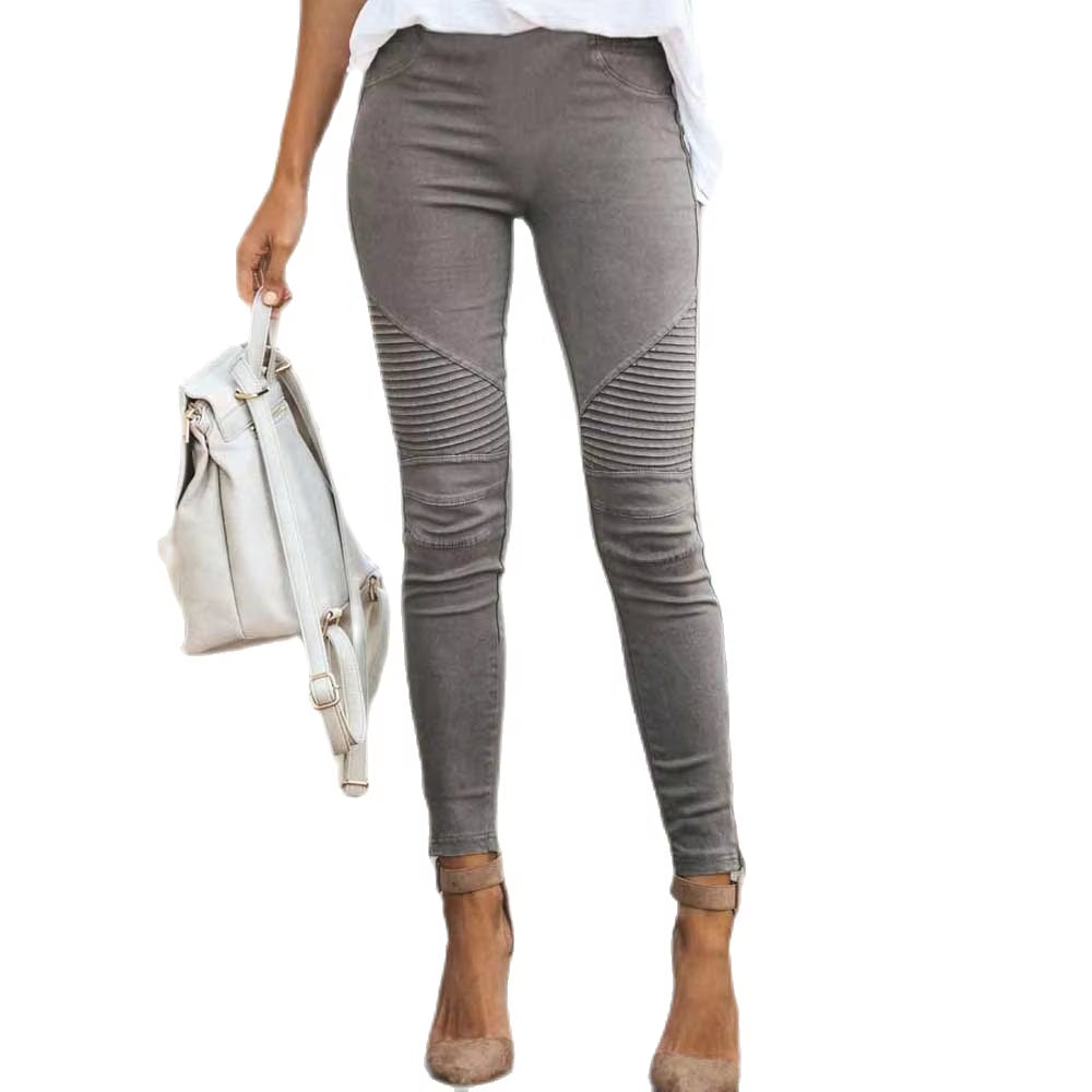 Women Autumn Trousers High Waisted Pant Women Office Gray Chic Elegant OL Workwear Pencil Pants ZYYX-WDC8507