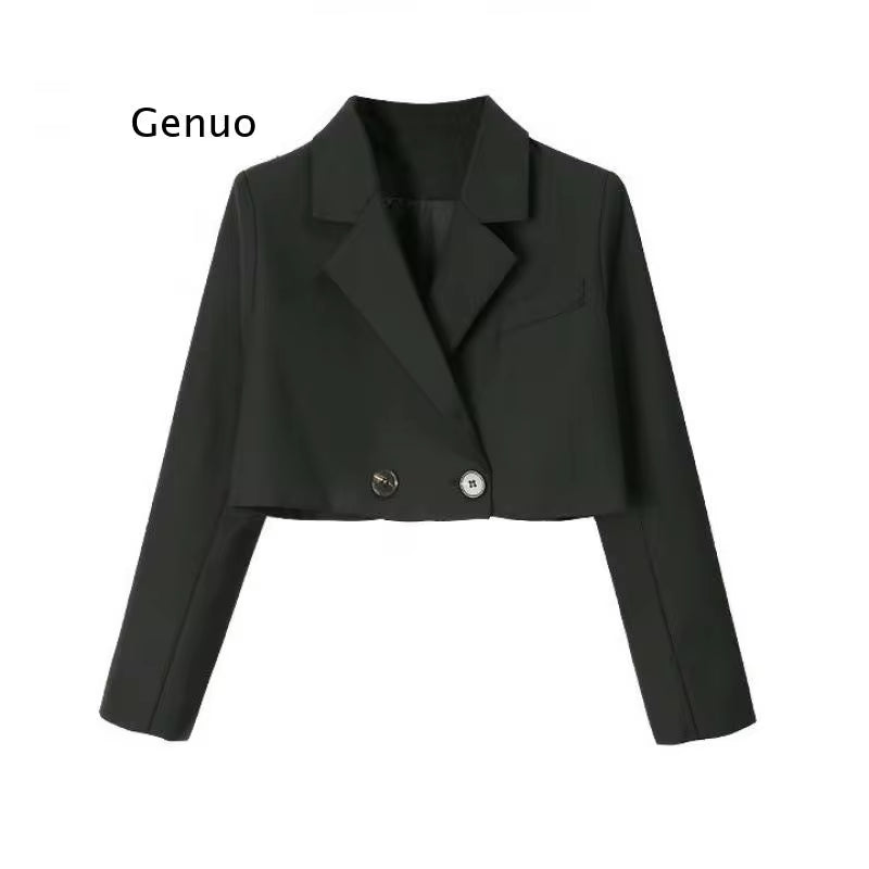 Women Jackets Long Sleeve 2021 Spring Vintage Jk Suits with Buttons Outerwear Crop Suit Jackets for Women