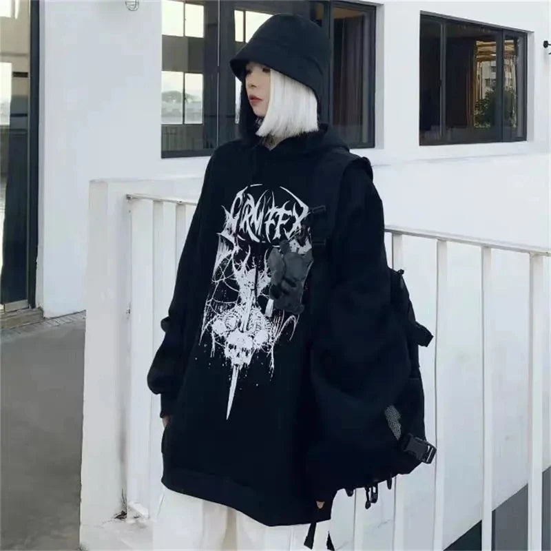 Streetwear Harajuku Women Hoodies Gothic Clothes Dropshipping Anime Hoody Streetwear Tops Tracksuit Women Hoodies Y2K Top